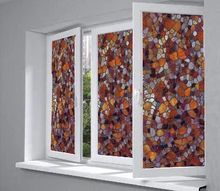 Eco friendly No glue static cling glass privacy window film home decor living room stained glass