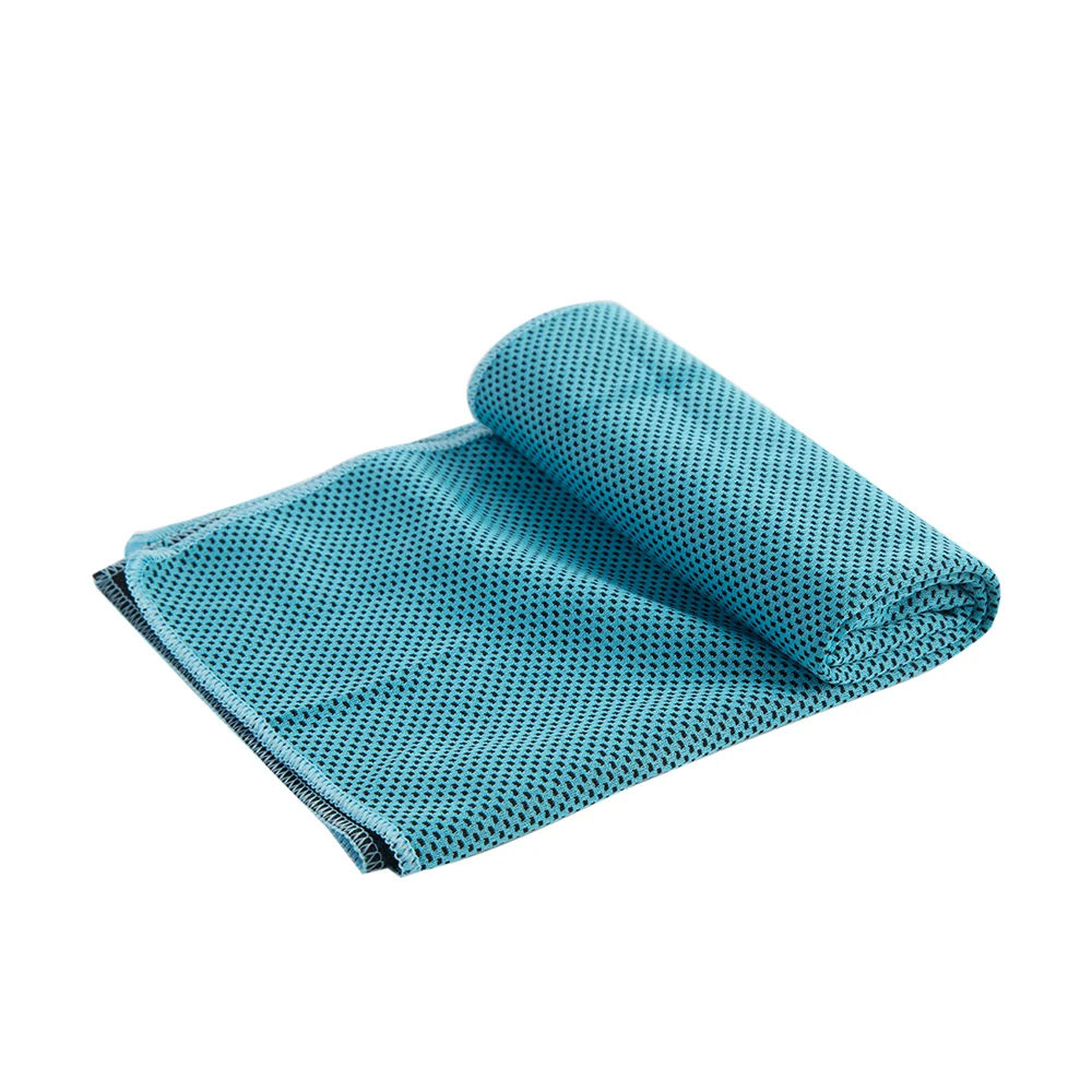 Portable Reusable Heat Relief Instant Cooling Cold Chill Sports Cozy Towel Running Biking Jogging Gym Gift Grey Cozy Towel - Цвет: Небесно-голубой