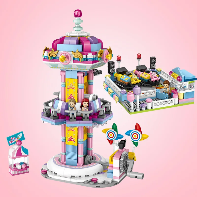 

Mega Drop & Bumper Car Micro Mini Particle Building Block Plastic Lovely Girls For DIY