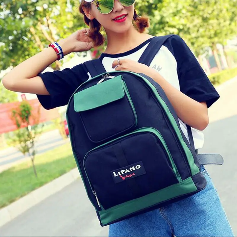 Harajuku contracted bump color restoring ancient ways South Korea ulzzang leisure fashion student backpack