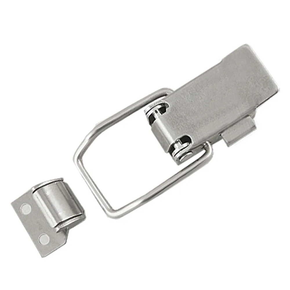 

uxcell 1Pcs 8 x 3.1 x 1.5cm Box Chest Spring Loaded Stainless Steel Draw Toggle Latch Silver Tone Hot Sale