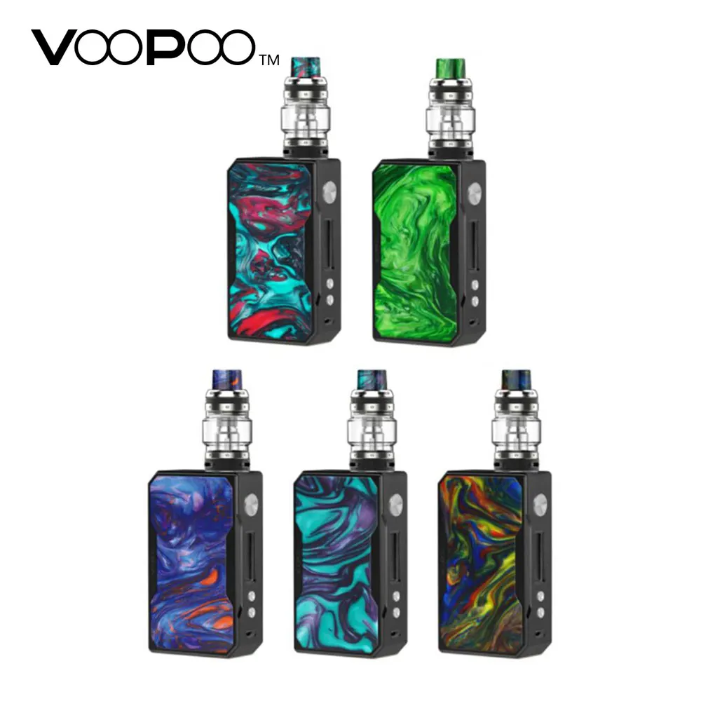 

157W VOOPOO Black Drag TC Kit with UFORCE T1 Tank 1.8ml/8ml & Upgraded Gene.Fan Chip Upgraded Firmware No 18650 Battery Vape Kit