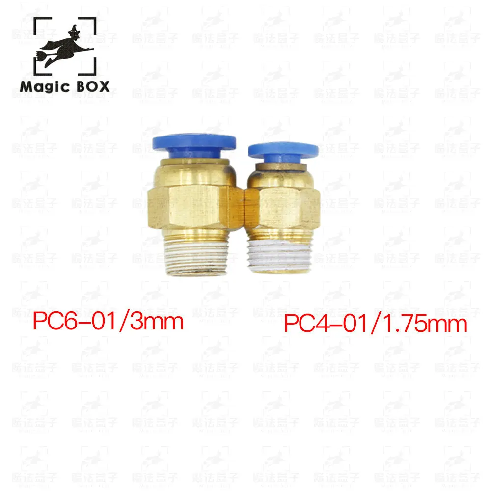 

3D Printer parts 3D V5 J-head Pneumatic Connectors PC4-01/ PC6-01 1.75/3mm PTFE Tube quick coupler, j-head Fittings Hotend Fit 1