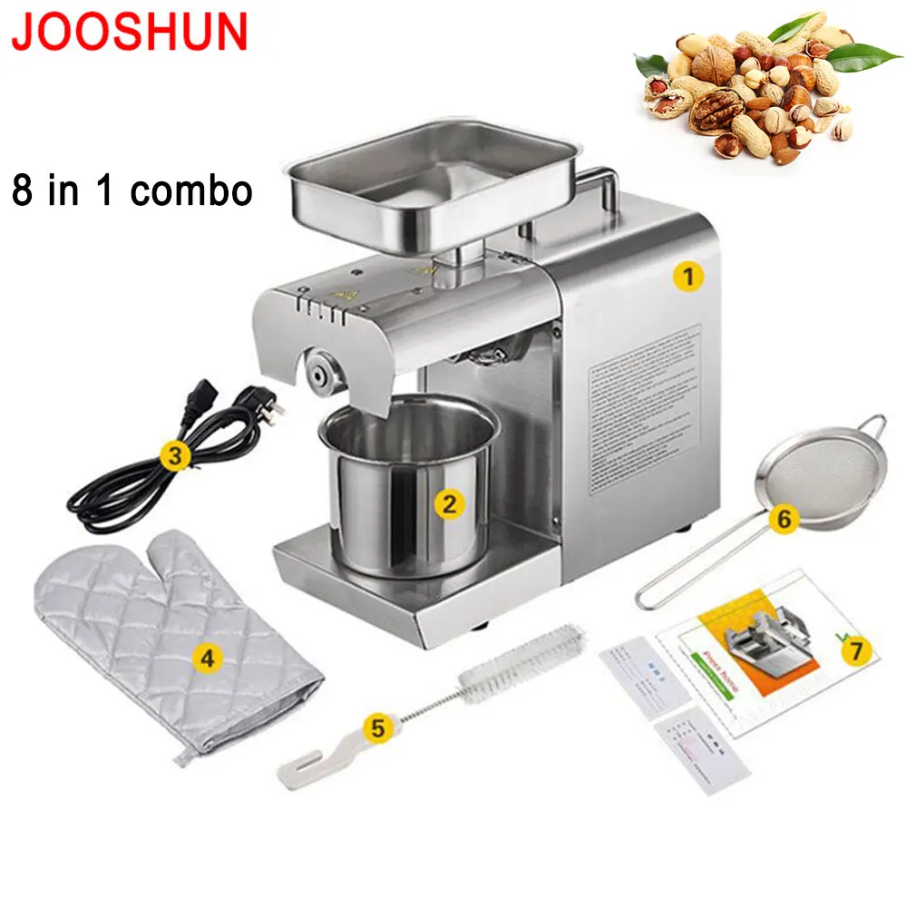 

Top Quality Walnut Oil Extraction Machine Stainless Steel Oil Press Expeller Pressed Extrator 110V or 220V Oil Press Machine