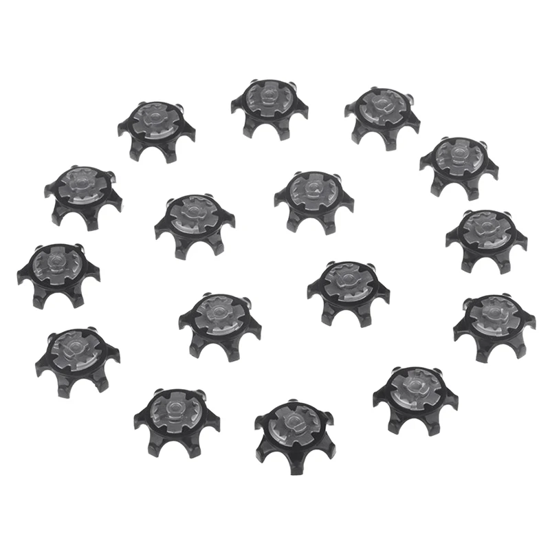 

DSGS 16Pcs Black Easy Replacement Spikes Ultra Thin Cleats for Golf Shoes