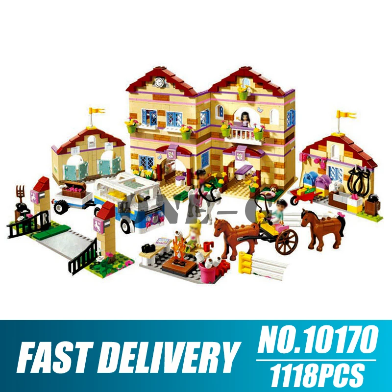 

Building blocks 10170 Compatible with Friends series 3185 Bricks Princess Summer Riding Camp figures toys for children