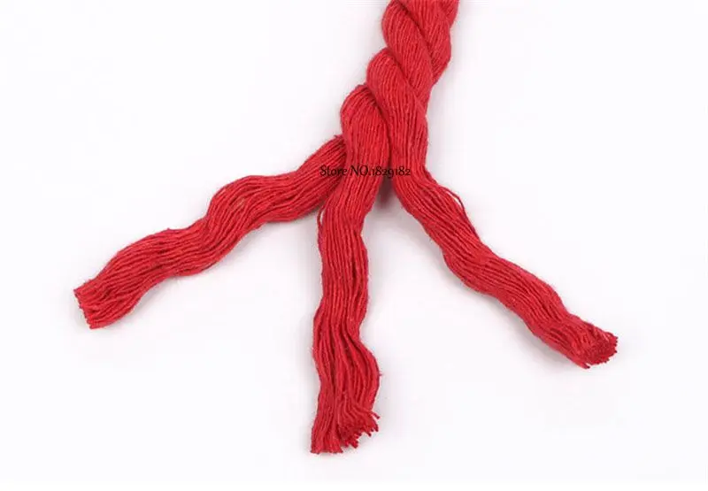 12mm 100% cotton 3 shares twisted cotton cords DIY craft decoration rope cord bag drawstring belt 15 colors