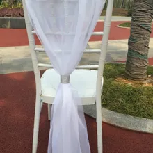 Бамбук белый синий стул створки украшения для свадьбы дома отель украшение для банкета стул пояса с пряжкой стула