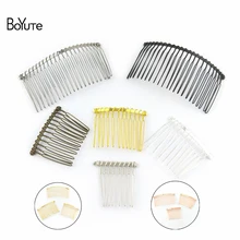 Boyute 10 pçs fio de metal base pente de cabelo 8 cores chapeado diy feito à mão acessórios de jóias de cabelo feminino