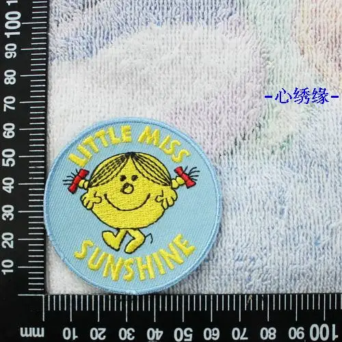 Little Miss Mr. men тканевый вышитый патч пришить модный орнамент-аппликация вышивка рисунок из мультфильма DIY аксессуар