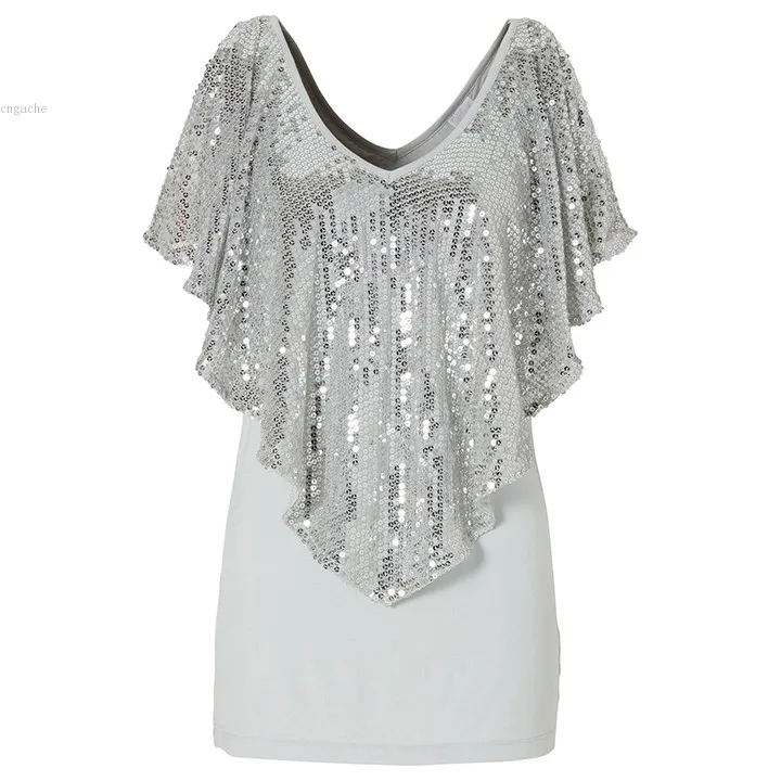 plus size black sparkly top