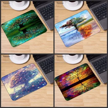 

Yuzuoan Beautiful Reflection Tree Office Mice Gamer Soft Mouse Pad Size for 18x22 25X20CM 25X29CM Gaming Desk Cup Mousepads