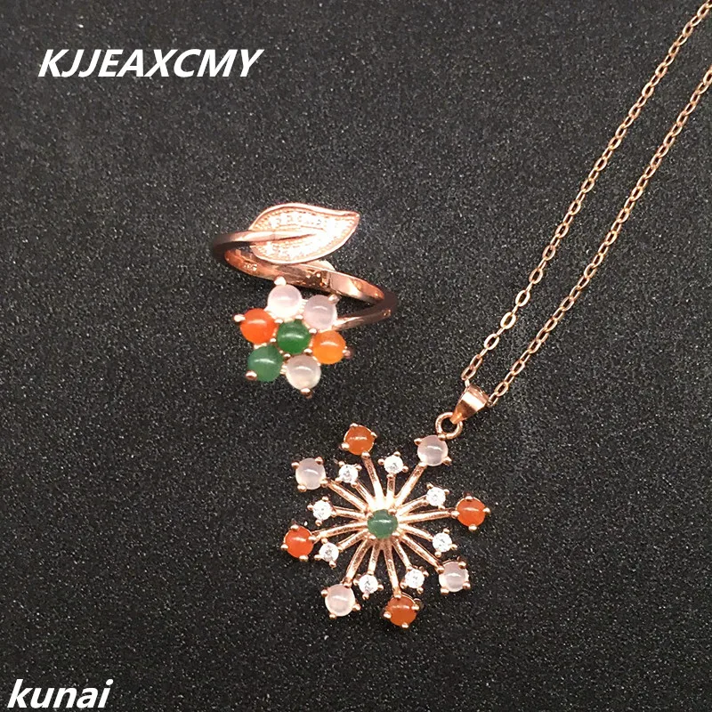 KJJEAXCMY Fine jewelry, Colorful jewelry female 925 silver inlay
