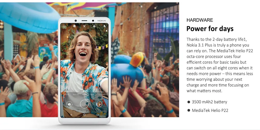 NOKIA 3.1 PLUS 4G Smartphone