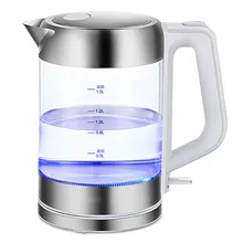 Стеклянный Электрический чайник используется для приготовления пищи большой емкости из нержавеющей стали автоматический сбой питания прозрачный