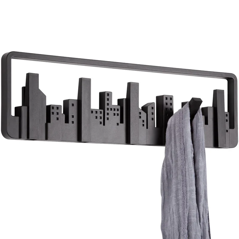 Creative Cityscape art Wall Door Holder Hook Hanger Hanging Coat Hooks Clothes Rack bedroom livingroom Bathroom