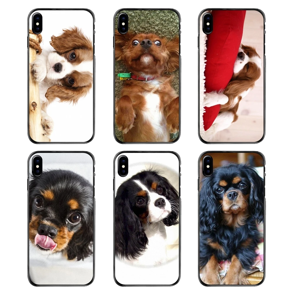 Чехол для мобильного телефона Cavalier King Charles Spaniel dog puppies iPhone 4 4S 5 5S 5C SE 6 6S 7 8 Plus X XR XS Max