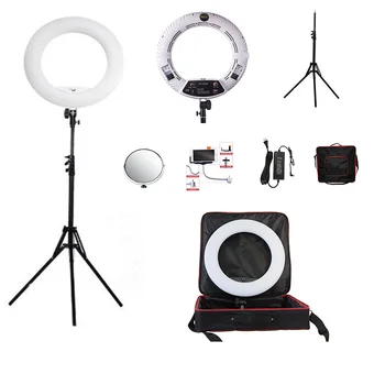 

YidobloWhite FS-480II 5500K Dimmable Camera Photo/Studio/Phone/Video 18"48W 480 LED Ring Light LED Lamp +Soft bag Kit