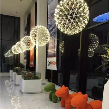 

Modern Led Pendant Lights Lamp Ball Nordic Creative suspension luminaire Stainless steel industrial decor loft hanglamp AC 220V