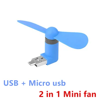 

FFFAS 2 in 1 Mini Cool Portable Power Bank USB Fan Micro USB fans Gadgets Tester For Xiaomi HTX android mobile phone Powerbank