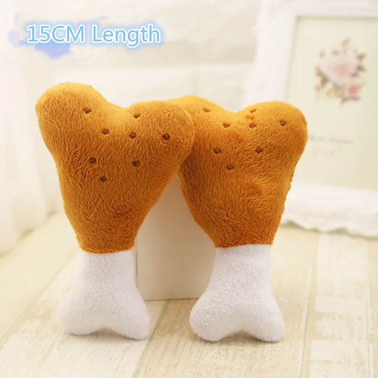 Игрушка для собак куриные ножки мягкая игрушка пищалка с одной двойной косточкой