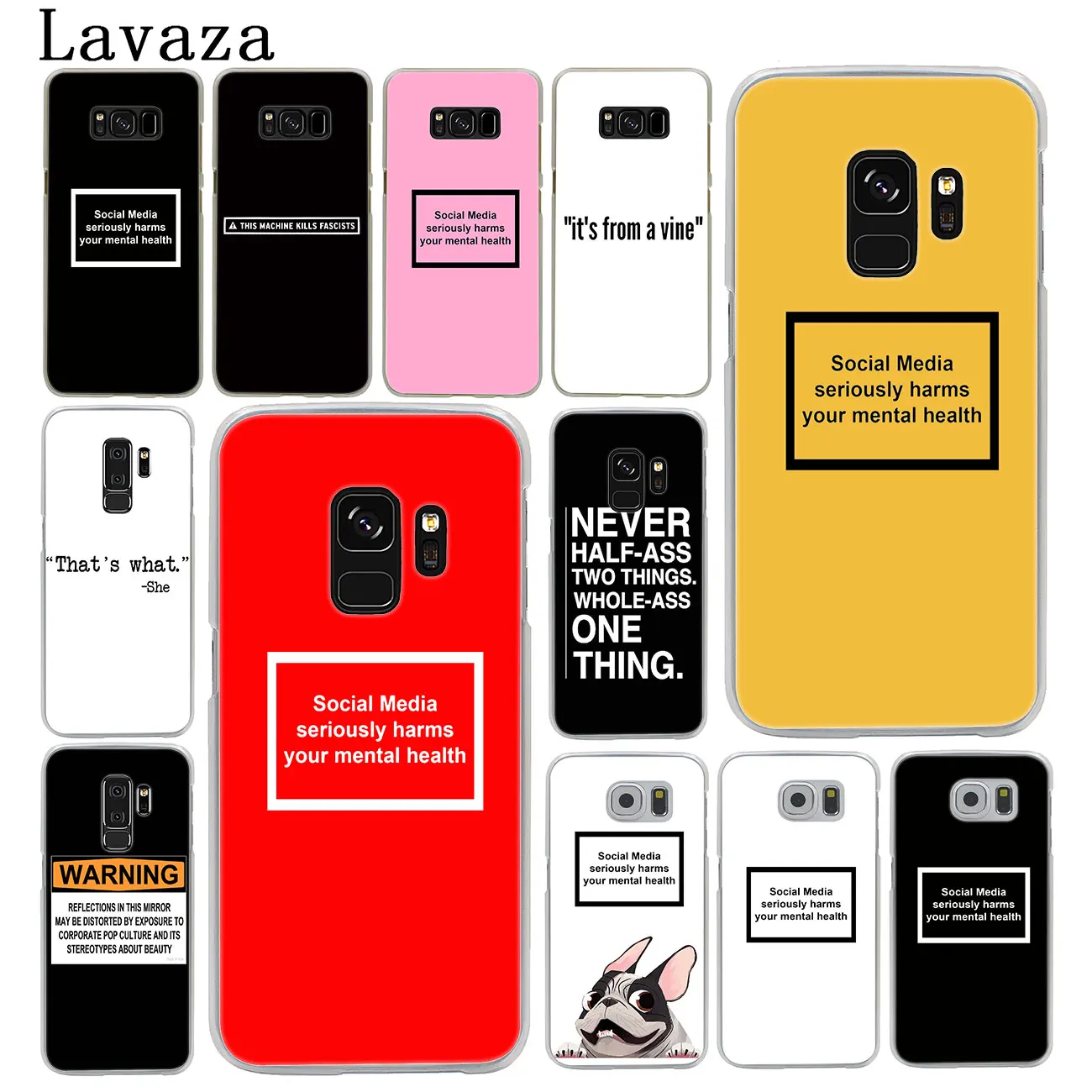 

Lavaza Social Media seriously harms your mental health Phone Case for Samsung Galaxy S10 E S10E S8 S9 Plus S6 S7 Edge Cover