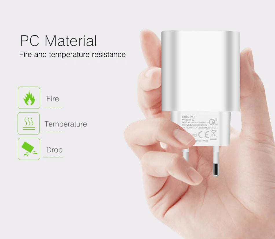 8SHiQiMA Fast Charger Quick Charge Dual QC 3.0 USB Phone Universal wall Travel Charger For Samsung galaxy S9 For Xiaomi Redmi 4x