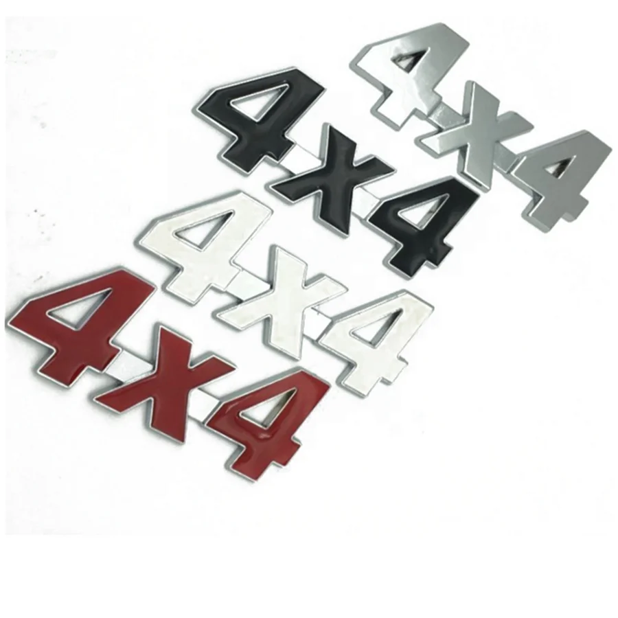 Universal Auto Car SUV Chrome 4X4 Emblem Badge Sticker For Tailgate ATV Maverick Commander Teryx Mule Ranger 4*4 Stickers