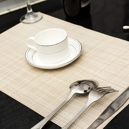 4pcs/set pvc Solid color placemat dining table mats set de table bowl pad napkin dining table tray mat coasters kids table set