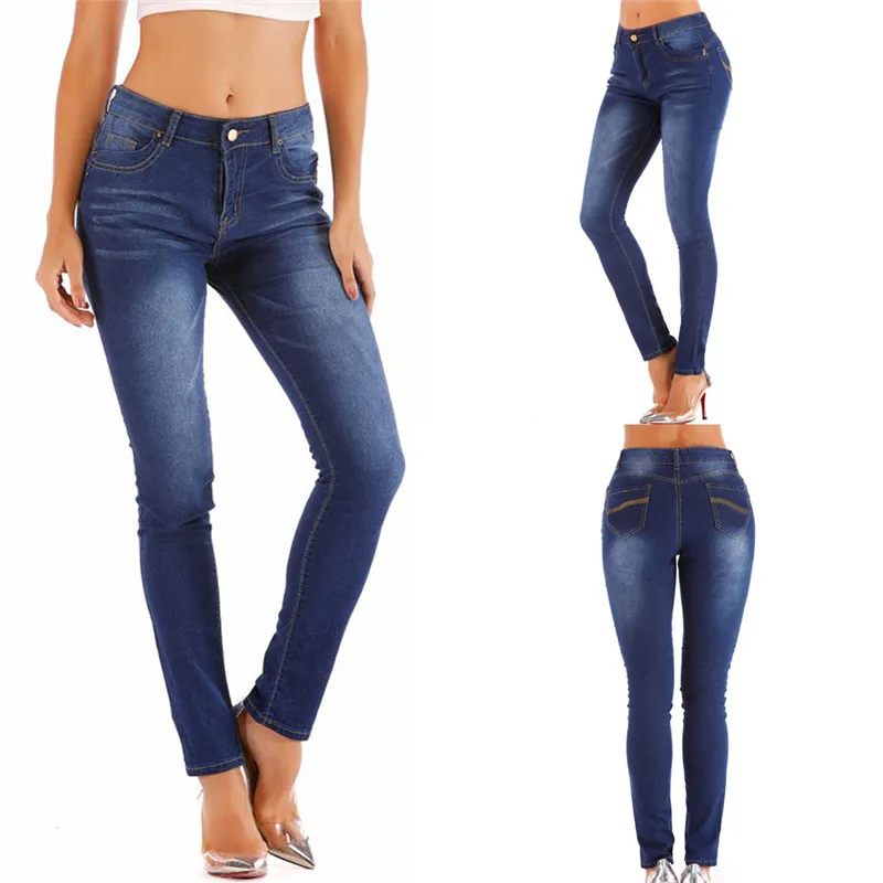 Женские однотонные прямые эластичные джинсы для бодибилдинга с маленькими ножками, новые брюки calcas de gana com padrao mulher ZD