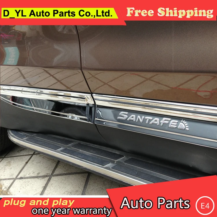 Chrome Body Side Door Molding trim For Hyundai 2013 Santa Fe IX45 high