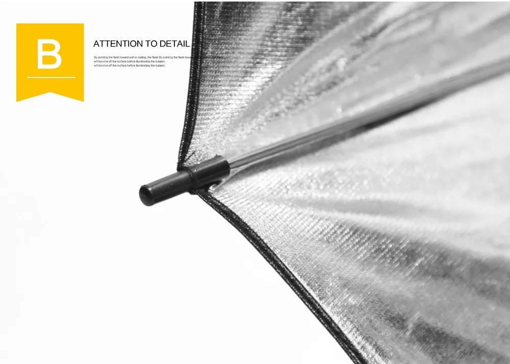 Godox 3" 84 см отражатель фото-зонт Студия Вспышка светильник зернистый Черный Серебряный Зонт