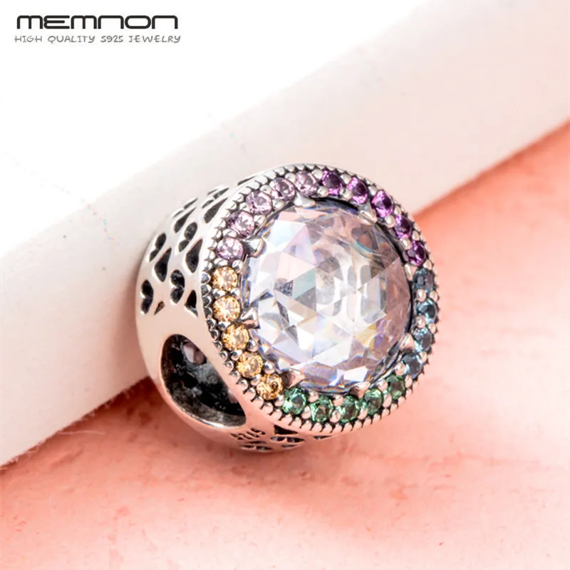 

Summer Multi-Color Radiant Hearts Charms 925 sterling Silver fit bead charm Bracelet Necklace DIY for women Memnon Jewelry BE574