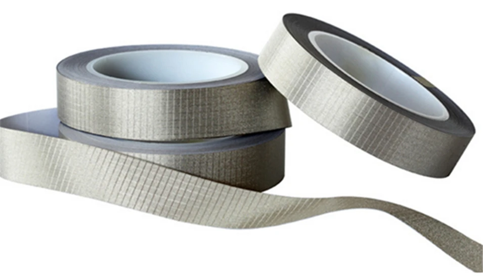 

20M/roll mesh pattern double - sided conductive cloth shielding radiation protection tape nickel - copper conductive tape