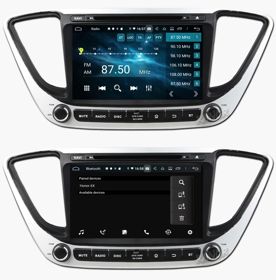 Top KANOR IPS Android 9.0 Octa Core 2din Car Radio For Hyundai Solaris Verna 2017 Navigation Radio Audio Video Player GPS Multimedia 13