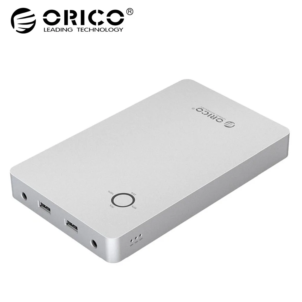 

ORICO 28800mAh Notebook Power Bank Aluminum Alloy Dual USB Output One DC 12/15/19V Port for Lattop with 10pcs DC Connector