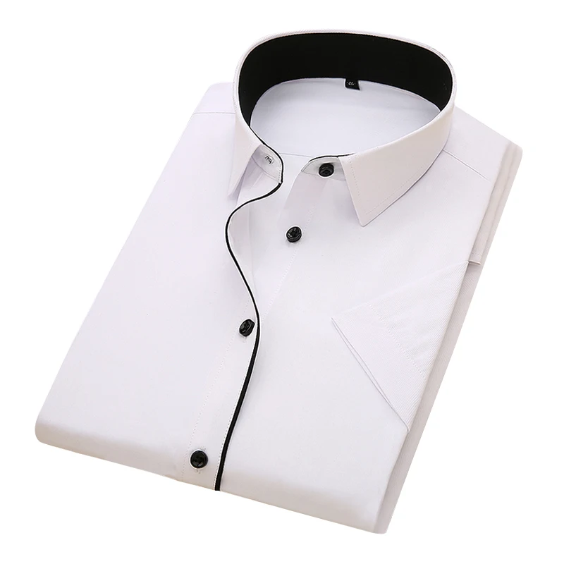 DAVYDAISY 2019 جديد الصيف الرجال قميص بأكمام قصيرة الأزياء الصلبة حك الذكور قمصان الرسمي الأعمال الأبيض camisa الغمد DS249