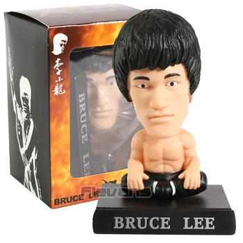 

Bruce Lee Bobble Head Doll PVC Action Figure Toy Mobile Phone Holder