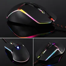 Проводная игровая клавиатура Мышь 4000 Точек на дюйм 4-Скорость Точек на дюйм регулировки RGB Подсветка для портативных ПК Прямая поставка