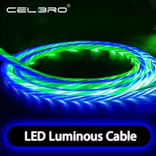 Светодиодный светящийся зарядный usb-кабель для samsung Galaxy A3/A5/A7 / huawei P20/mate 10/Pro Honor 9 Lite кабель для зарядного устройства