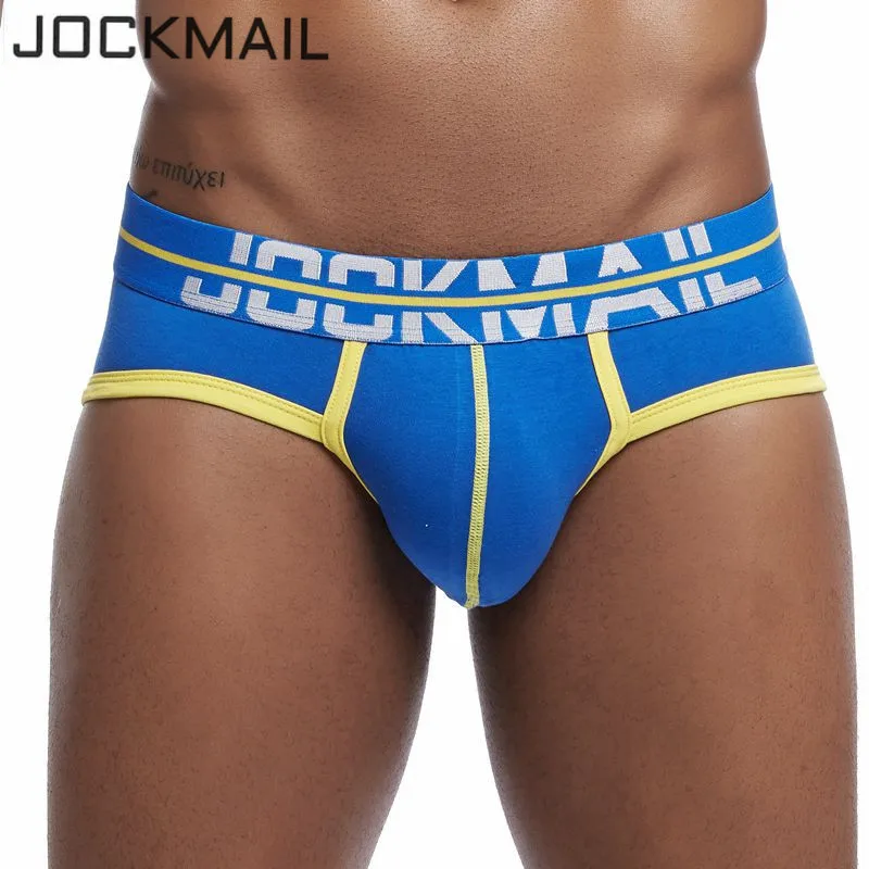 Трусы JOCKMAIL мужские с выпуклым пенисом хлопковые брифы дышащие трусы слипы для