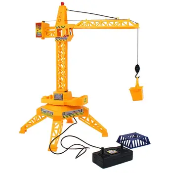 

New strange wire control construction tower crane toys Simulation Model Educational Toy wired remote control RC car kids gift