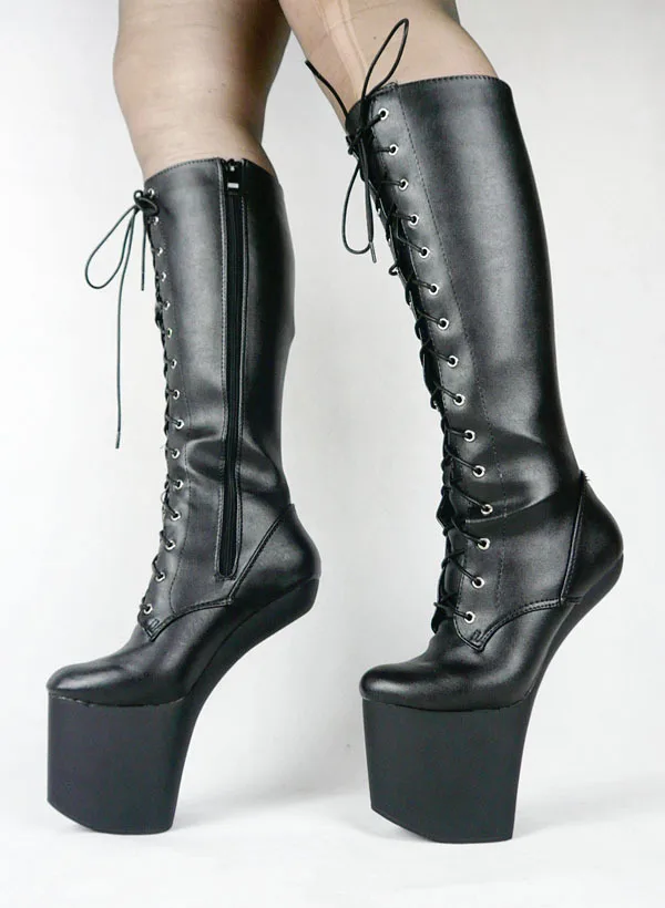 no heel tall boots