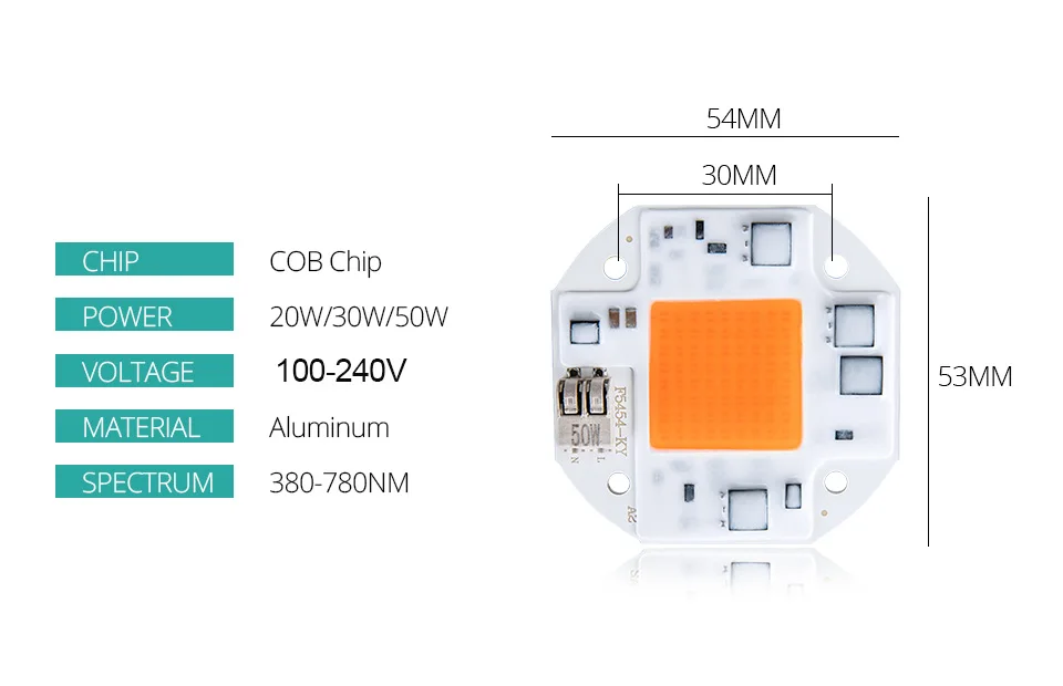 LED Grow Light Full Spectrum COB Chip AC220V 110V 20W 30W 50W DIY Grow LED Lamp For Plant Indoor Garden Hydroponic Grow Tent Box (3)