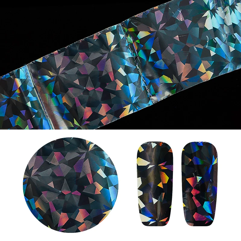 

Meet Across 1 Roll 4*120cm Holographic Nail Foil Set Transparent AB Color Starry Sky Nail Art Transfer Sticker Manicure