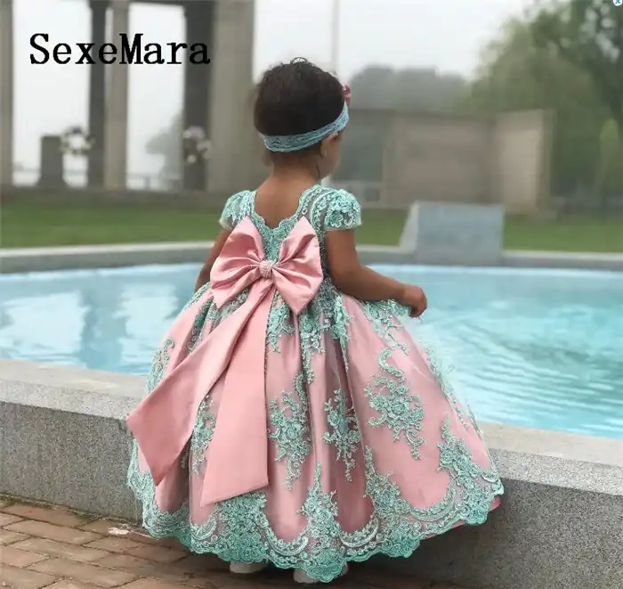pink blue frock for baby girl
