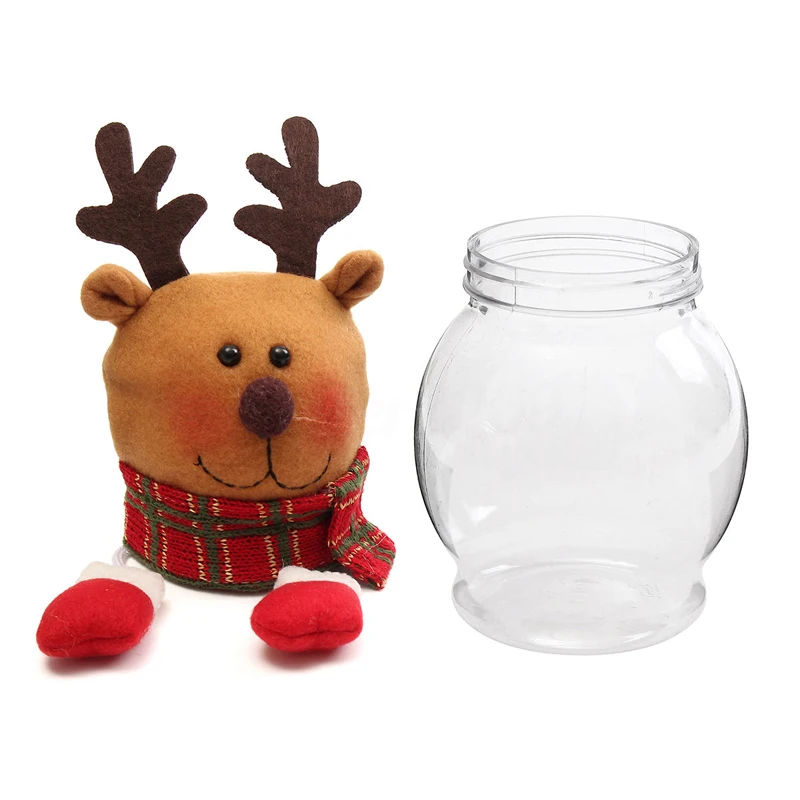 DIY 2019 new Christmas Candy Bottle Box Storage Jar Holder Container Xmas Kids Gift Decor