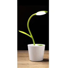 Креативный USB светодиодный Настольный светильник, дизайн контейнера для карандашей, сенсорный переключатель, гибкая гусиная шея, 3 уровня яркости