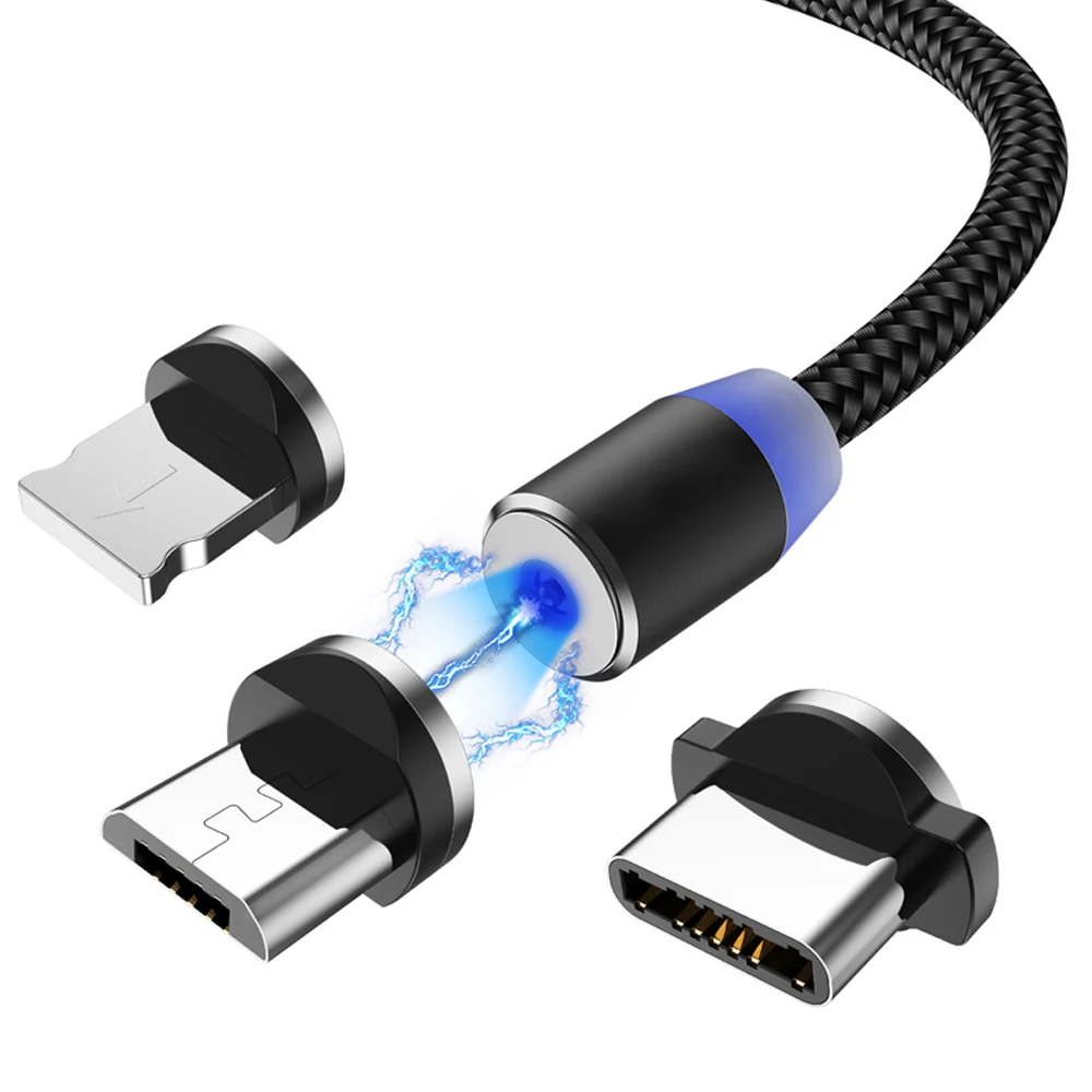 المغناطيسي كابلات شحن المصغّر usb كابل ل Xiaomi هواوي شاحن هاتف محمول يعمل بنظام تشغيل أندرويد سريع شحن المغناطيس سلك Microusb كابل بيانات سلك