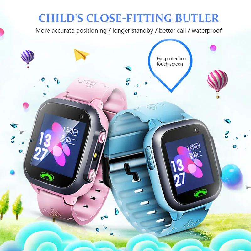  Anti-verloren Kinder Sicher GPS Tracker Smart Uhr GPS GSM Locator Touchscreen Tracker SOS Kinder Ki